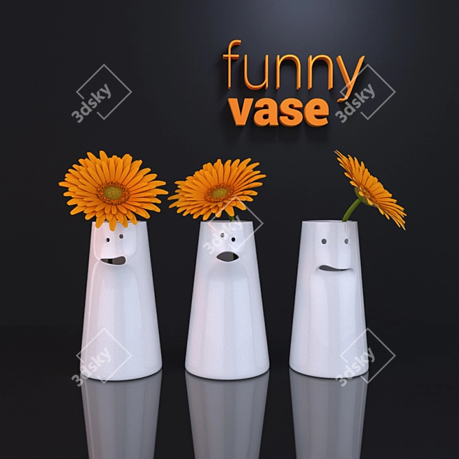 Quirky Petal Vase 3D model image 1