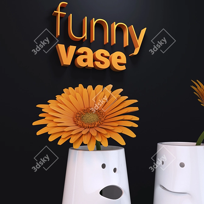 Quirky Petal Vase 3D model image 2