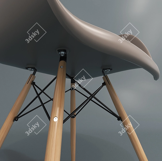 Modern Elegance: Eames DAW Chair 3D model image 2