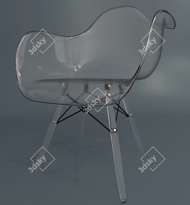 Modern Elegance: Eames DAW Chair 3D model image 3