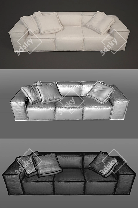 Blanche Melia - Stylish and Comfortable Sofa 3D model image 2