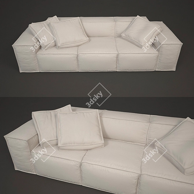 Blanche Melia - Stylish and Comfortable Sofa 3D model image 3