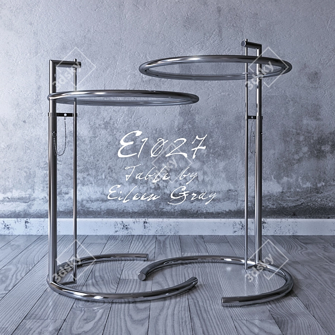 Elegant Eileen Gray Side Table 3D model image 1