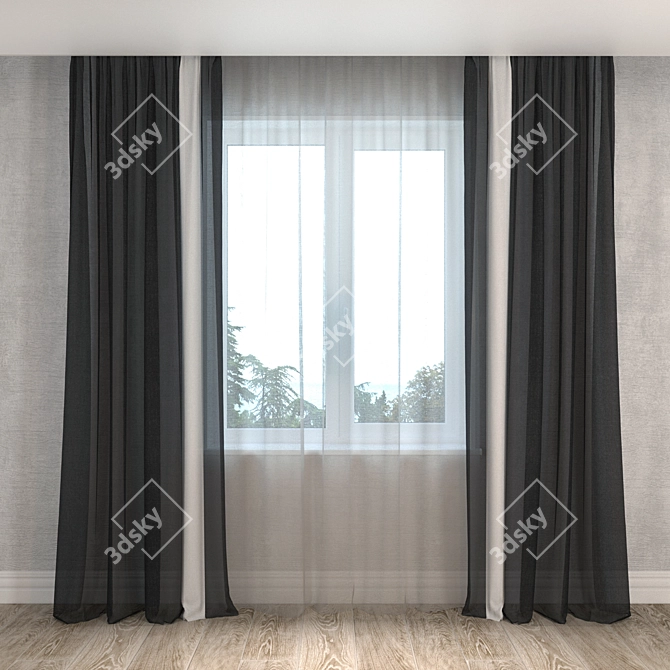 Sophisticated Window Blinds 3D model image 1