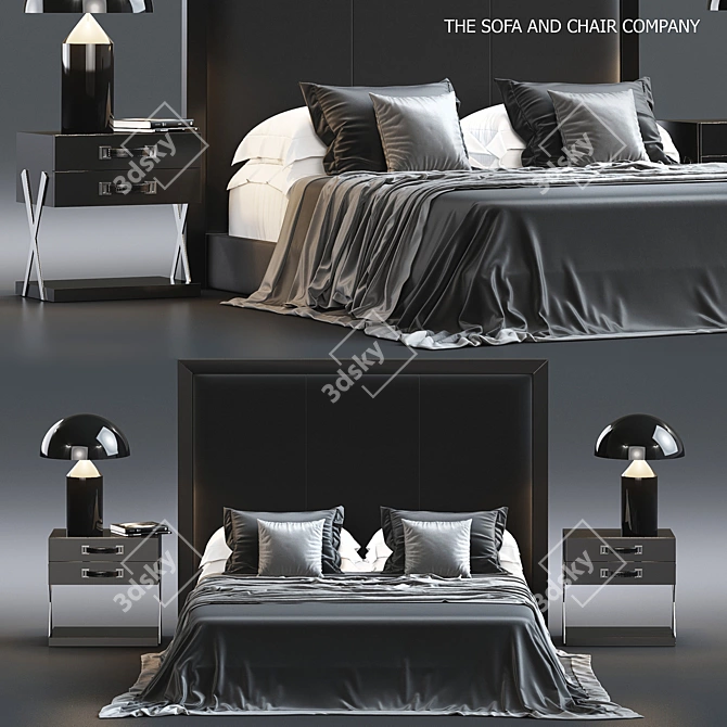 Luxurious Bed by S & C 3D model image 1