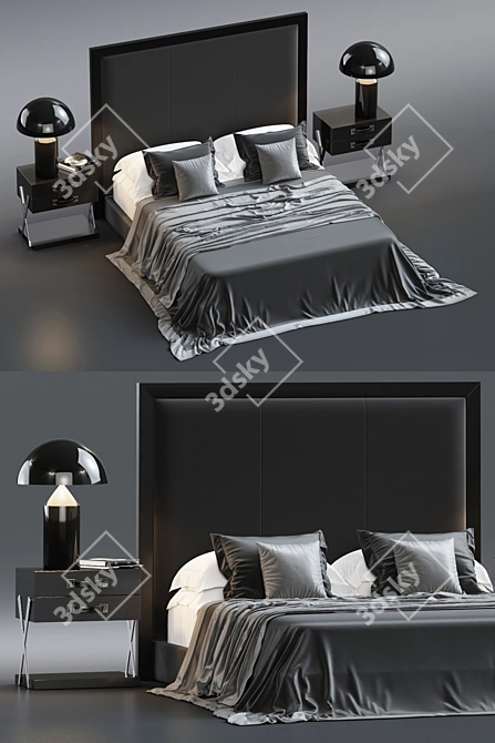 Luxurious Bed by S & C 3D model image 3