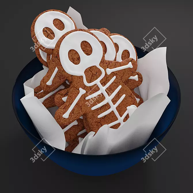 Spooky Gingerbread Halloween Treats 3D model image 1