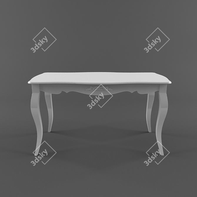 Elegant Pedestal Dining Table 3D model image 3