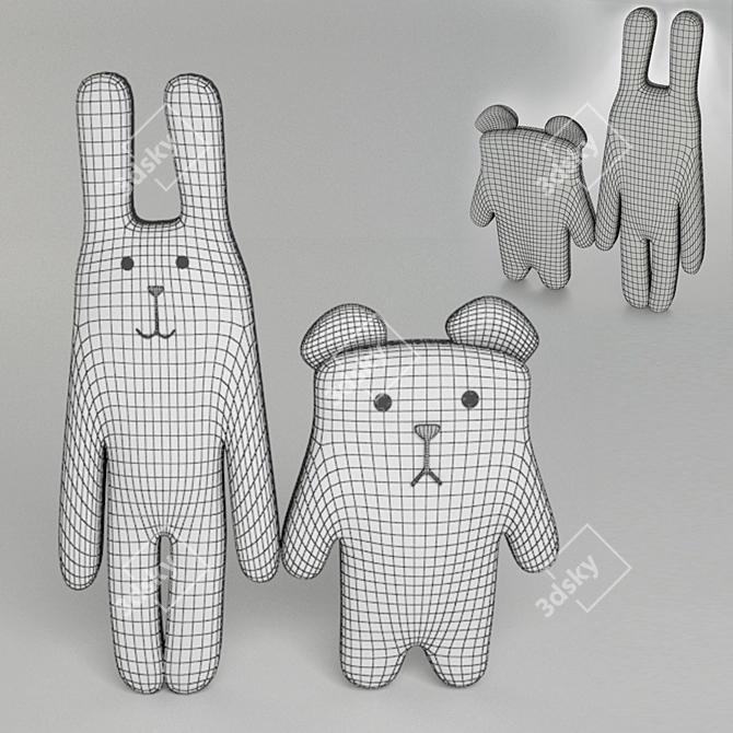 Cute Craftholic Kids' Toy Set 3D model image 2