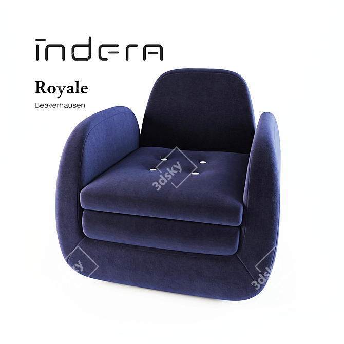 Indulgent Comfort Chair 3D model image 1