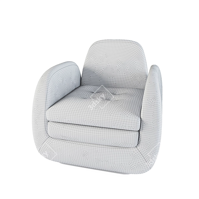 Indulgent Comfort Chair 3D model image 2