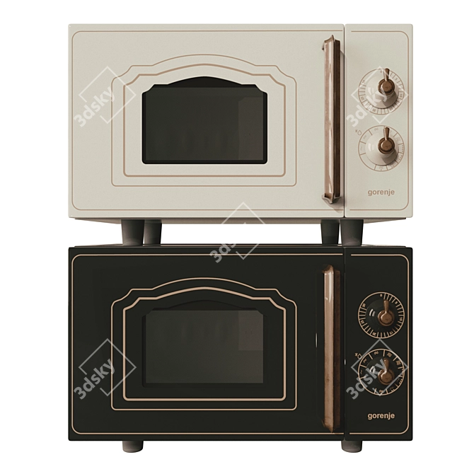 Compact Gorenje Classico Microwave 3D model image 1