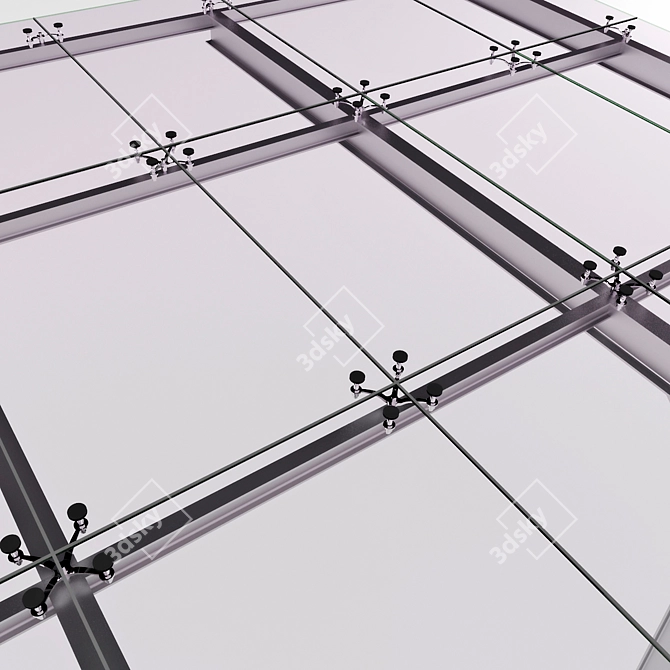 Modus S100 Glass Canopy with Stainless Steel Mountings 3D model image 3