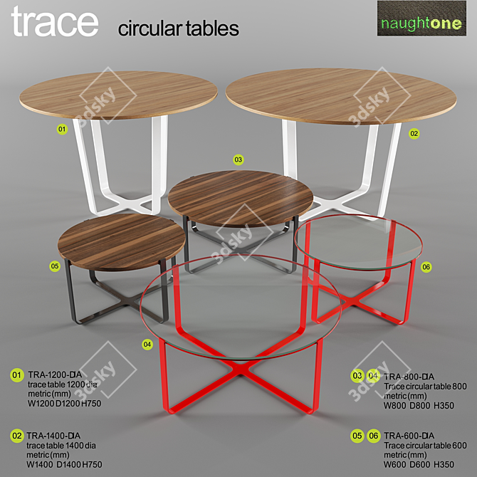 Sleek Round Tables for Modern Spaces 3D model image 1