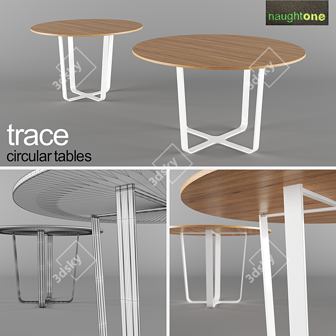 Sleek Round Tables for Modern Spaces 3D model image 2