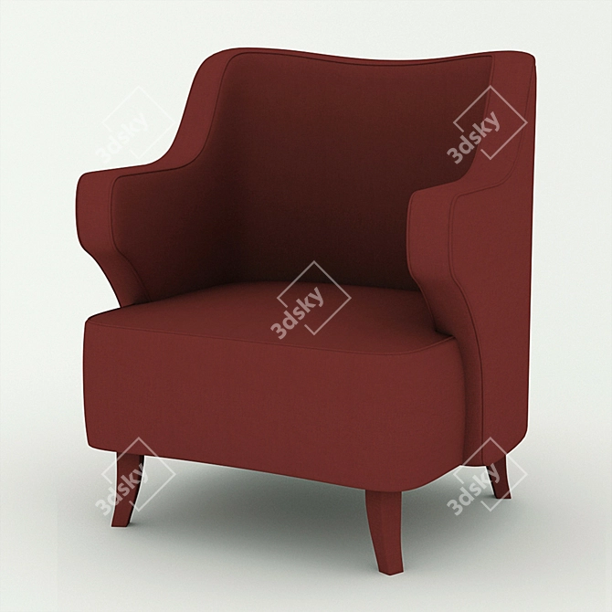 Elegant Comfort: Brabbu Armchair 3D model image 2