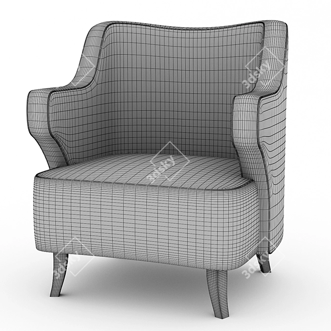 Elegant Comfort: Brabbu Armchair 3D model image 1