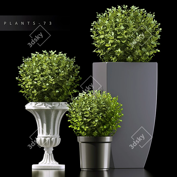 Lush Greenery Collection 3D model image 1