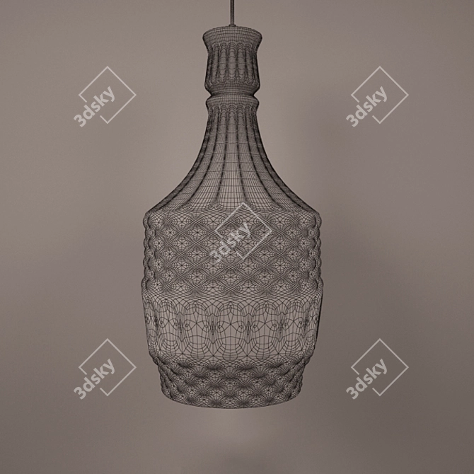 Luxury Crystal Wine Decanter Pendant 3D model image 2