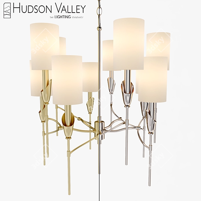 Tate 1304-AGB: Graceful American Style Lighting 3D model image 2