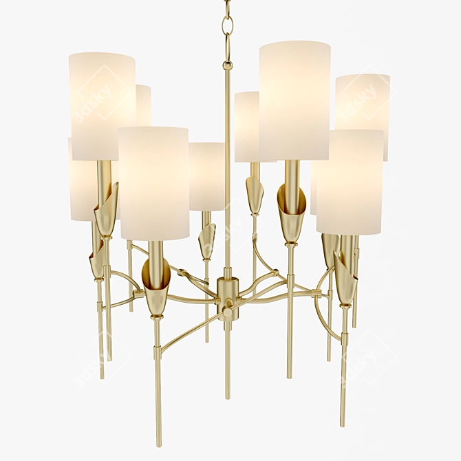 Tate 1304-AGB: Graceful American Style Lighting 3D model image 3