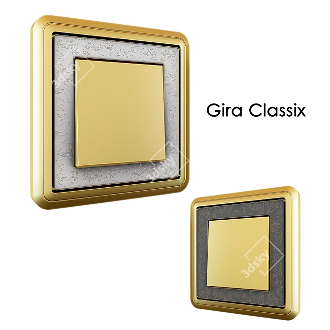 Gira Classix: Classic Elegance in Bronze and Brass 3D model image 1