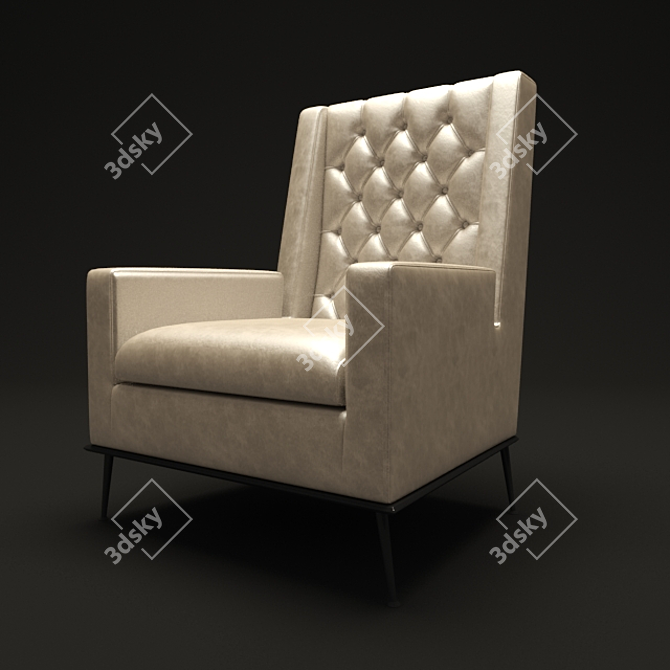 Title: Classic Elegance Victoria Armchair 3D model image 1