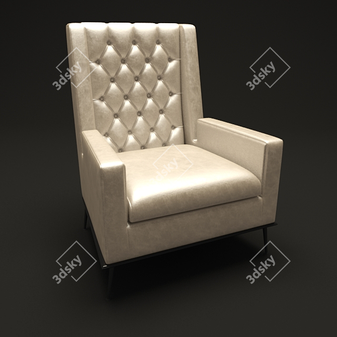 Title: Classic Elegance Victoria Armchair 3D model image 2