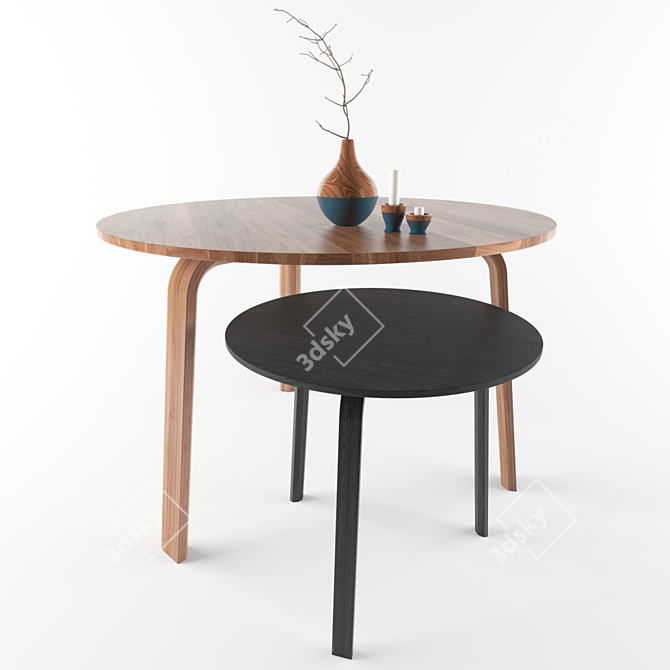 Stylish Hay Bella Tables 3D model image 1