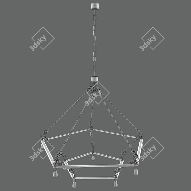 Elegant Crystal Chandelier 3D model image 3