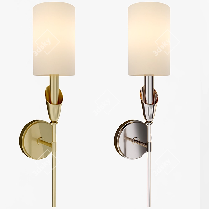 Elegant Tate Wall Sconce 3D model image 2