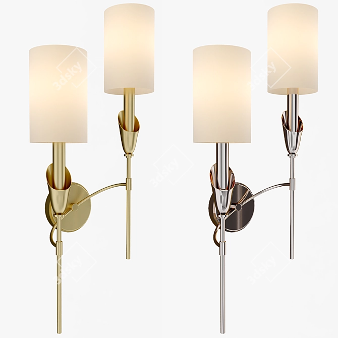 Elegant Tate Wall Sconce 3D model image 3