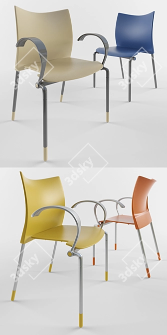 Versatile Argenta Chairs | 890x585x585 cm 3D model image 2