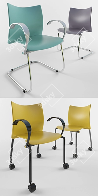 Versatile Argenta Chairs | 890x585x585 cm 3D model image 3