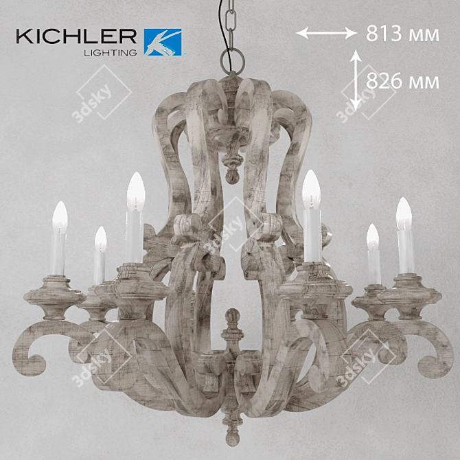 Hayman Bay 8-Light Chandelier 3D model image 1