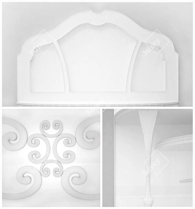 Elegant Mirror Console Set 3D model image 3