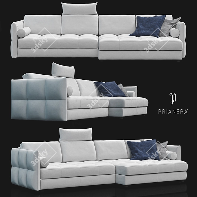 PRIANERA Leather Sofa 3D model image 1