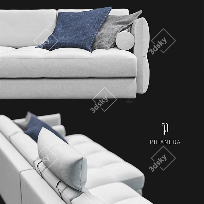 PRIANERA Leather Sofa 3D model image 2