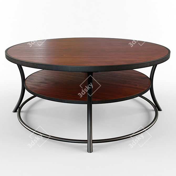 Sleek Coffee Table With Storage 3D model image 1