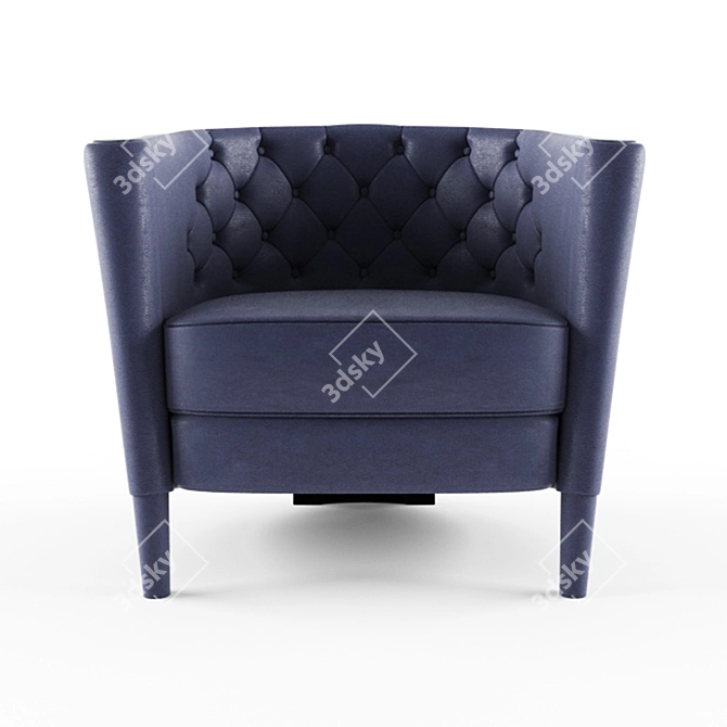 Luxurious Moroso Armchair - Capitonne 3D model image 1