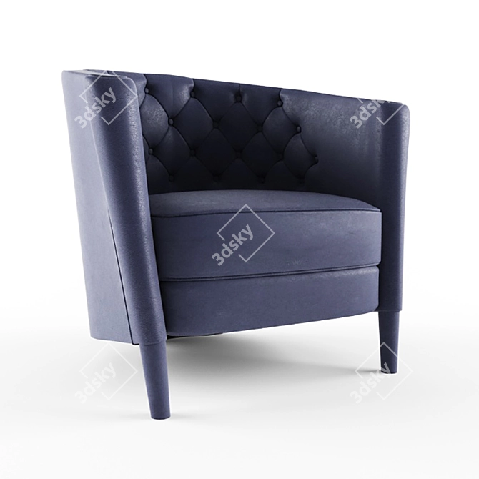 Luxurious Moroso Armchair - Capitonne 3D model image 2