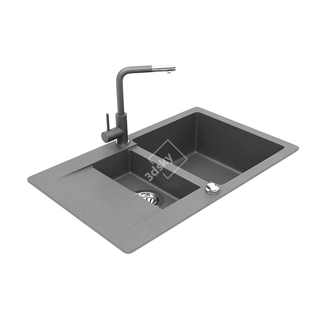 AquaSanita CUBA SQC 151 + FORTE 5555: The Ultimate Kitchen Sink Set 3D model image 1