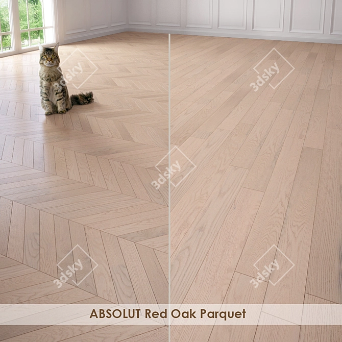 ABSOLUT Red Oak Parquet Collection 3D model image 1