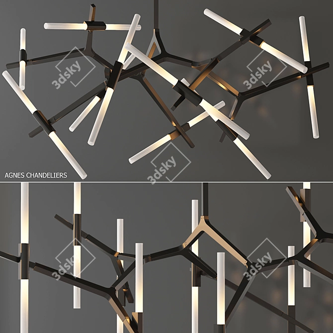 Agnes Chandelier - Elegant Illumination 3D model image 1