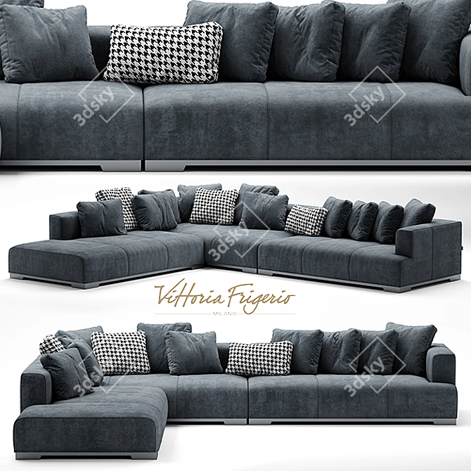 Elegant Frigerio Salotti Sofa 3D model image 1