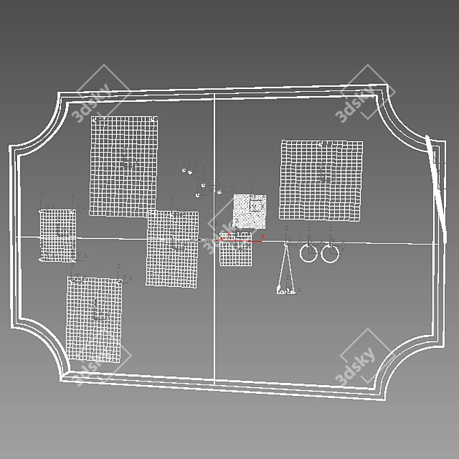 Scallop Statement Pinboard: Organize in Style 3D model image 2