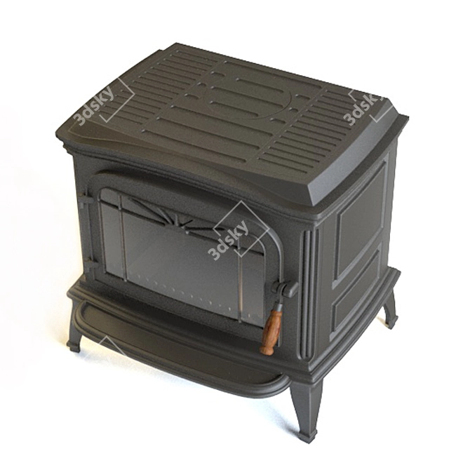 Bradford Invicta: Solid Fuel Stove 3D model image 2