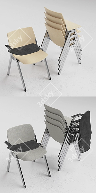 Flexible Seating Solution: Emmegi Cavea Chairs 3D model image 3