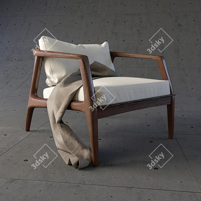 Midcentury Modern Lounge Chair - Milo Baughman 3D model image 1