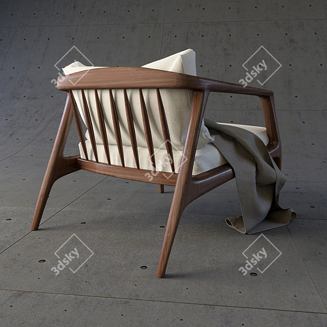 Midcentury Modern Lounge Chair - Milo Baughman 3D model image 2